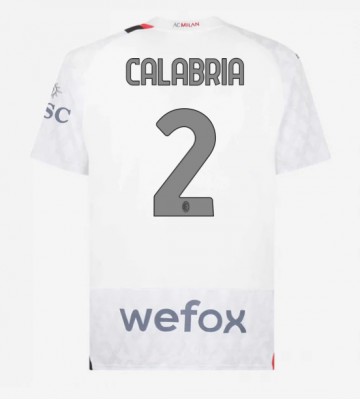 AC Milan Davide Calabria #2 Koszulka Wyjazdowych 2023-24 Krótki Rękaw